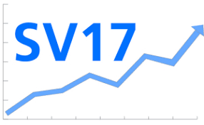 SV17 Logo: nach oben laufende Statistikkurve